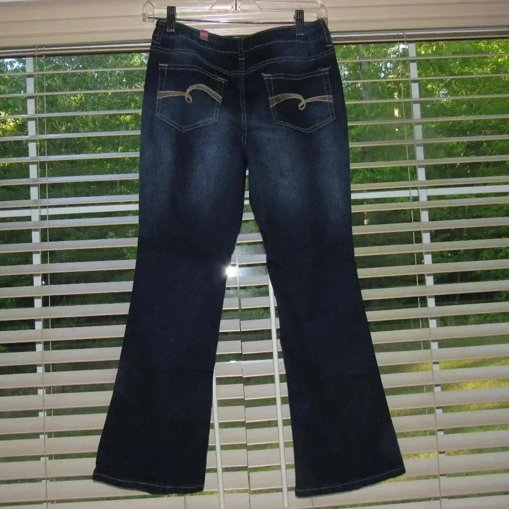 JUSTICE Simply Low Bootcut Dark Wash Jeans 10 ½